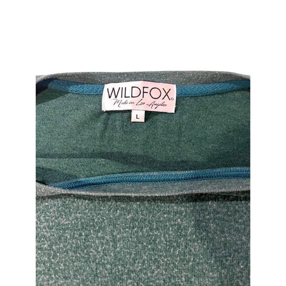 Wildfox Green Long Sleeve Pullover Sweatshirt L - Picture 6 of 10